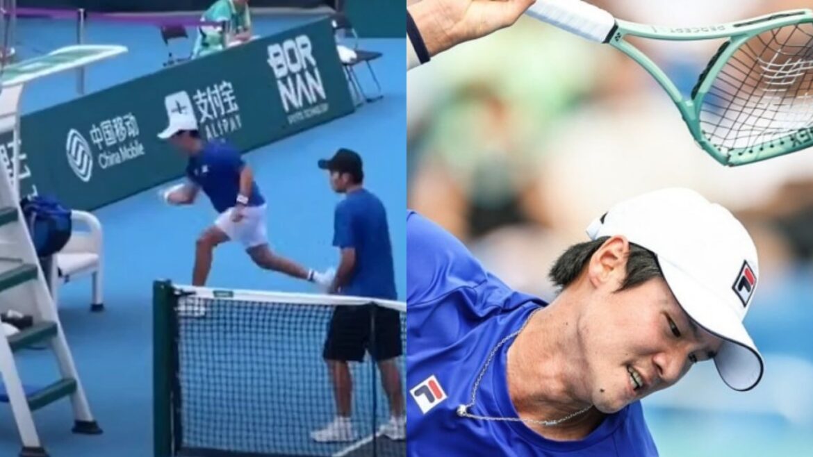 Korean Tennis star smashed racket goes viral