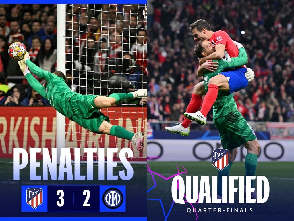 Atletico Madrid qualified for Champions League quarter-finals