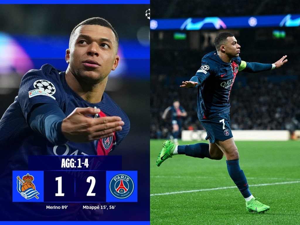 PSG beat Sociedad 4-1 on agg-min