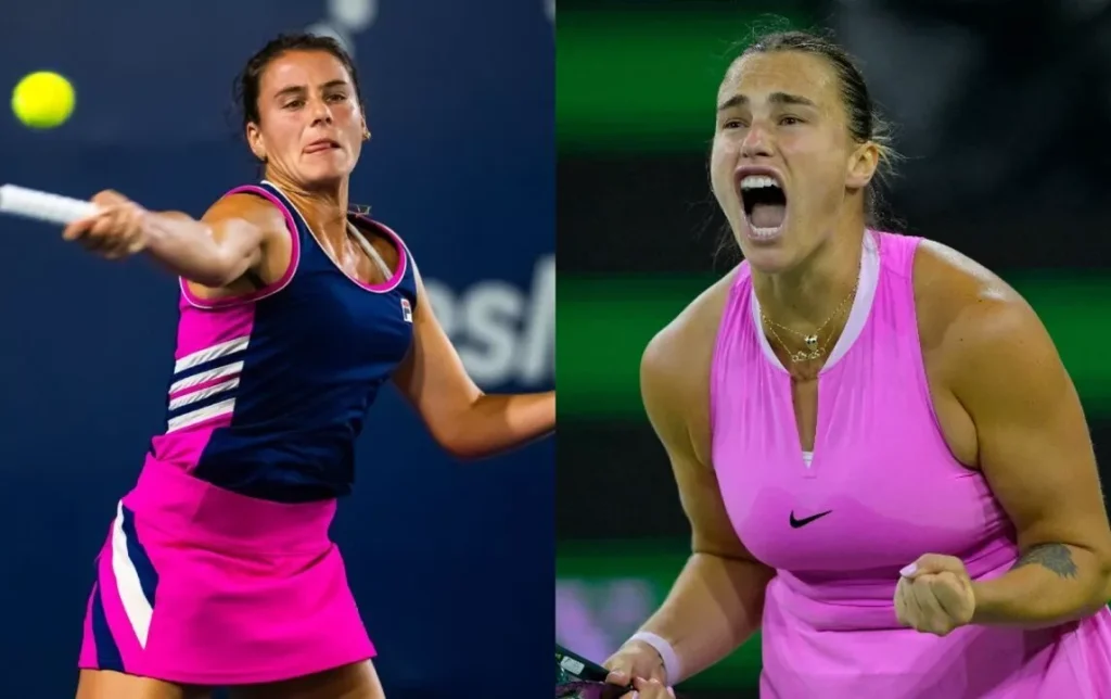 Aryna Sabalenka fell to American Emma Navarro in the BNP Paribas Open.