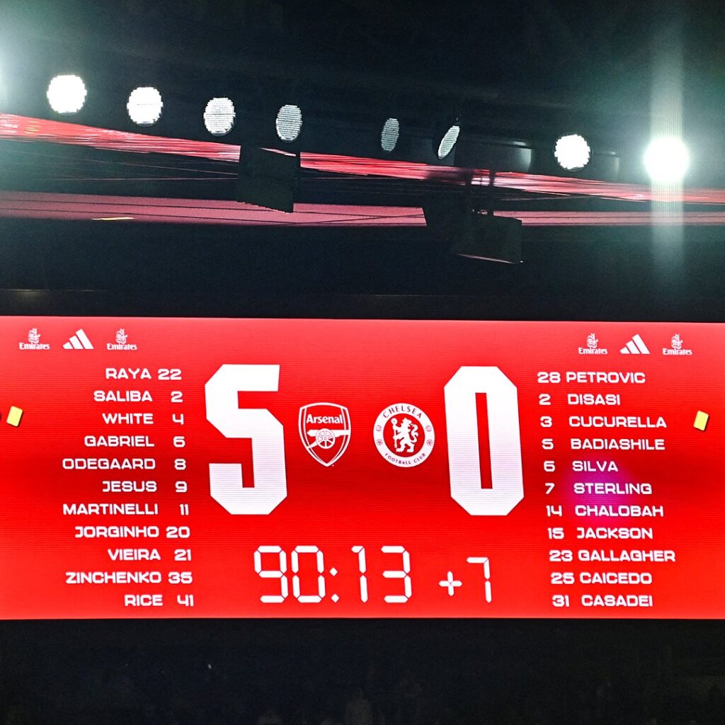 Arsenal 5-0 Chelsea