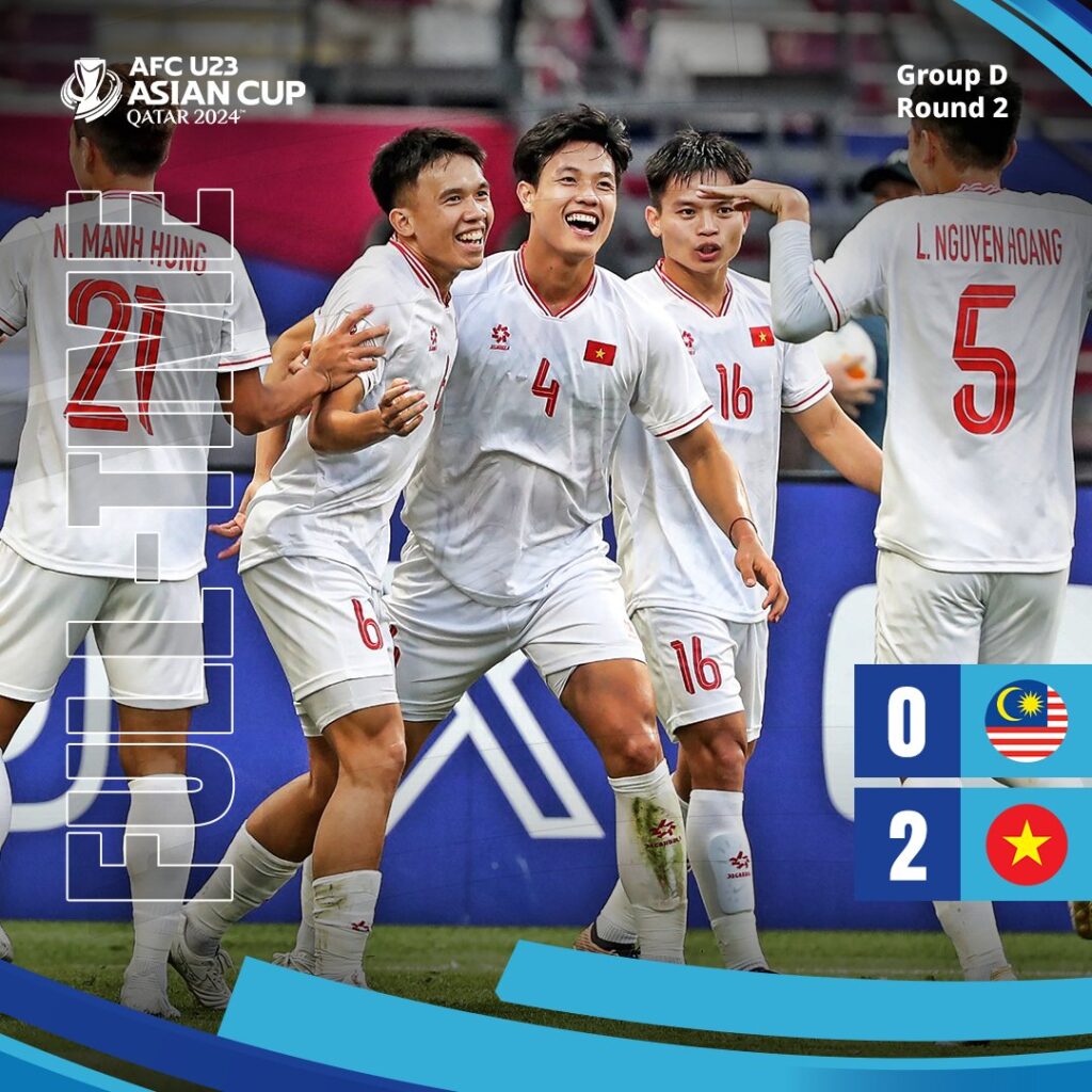 Vietnam secured the ticket to U23 Asian Cup thanks to the victory at Malaysia