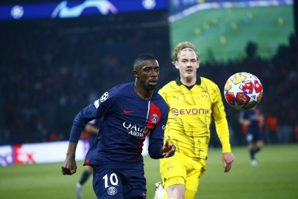 Dembele during the PSG vs Dortmund Champions League final second leg