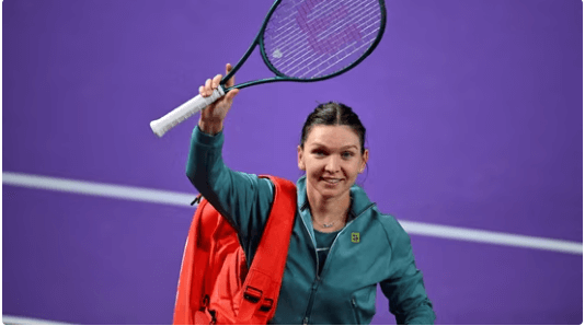 Romania's Simona Halep waves to the crowd after her last match at the Transylvania Open in Club on Tuesday. Halep retires officially at 33 amid injury-filled comeback