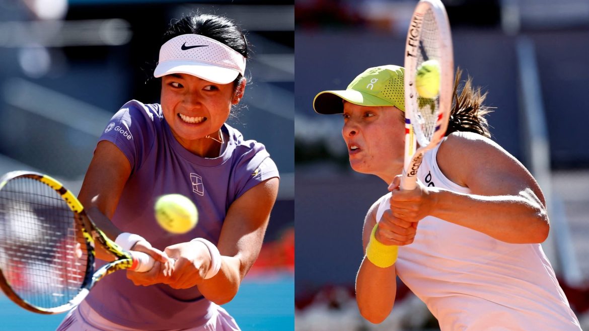 Poland's Iga Swiatek (right) battled Alexandra Eala of the Philippines (left) in another close fight in Madrid on Thursday. Swiatek rallies to get back at Eala in Madrid