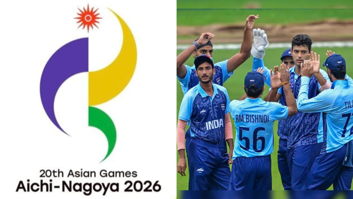 The 2026 Japan Asian Games logo (left) is featured along with cricket players (right) in file photo. Cricket gets nod for Japan 2026 Asian Games