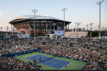 Another view of a fully packed Arthur Ashe Stadium in New York is shown in file photo. US Open venue to get overhaul under USD800 million project