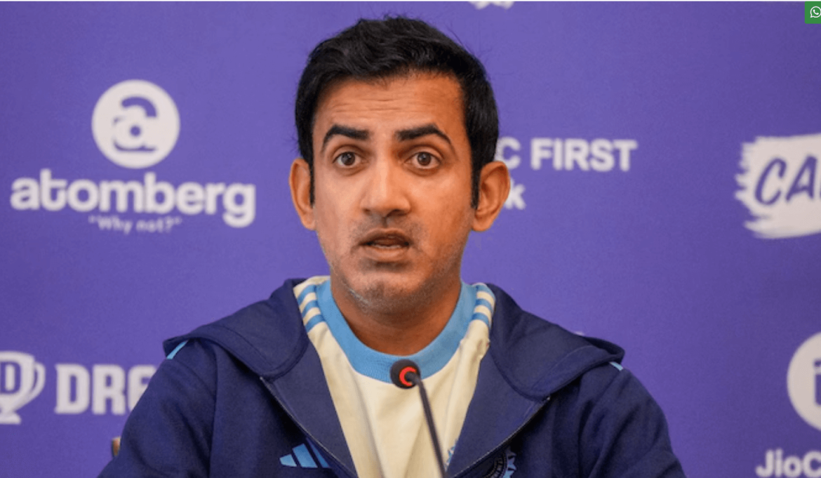 India coach Gautam Gambhir fields questions at a news conference in file photo. Gambhir calls for India boycott of cricket matches vs Pakistan