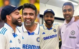 Ravichandran Ashwin poses with Virat Kohli (left) and Rohit Sharma (right) in file photos. Kohli, Sharma retirements to 'create leadership vacuum': Ashwin