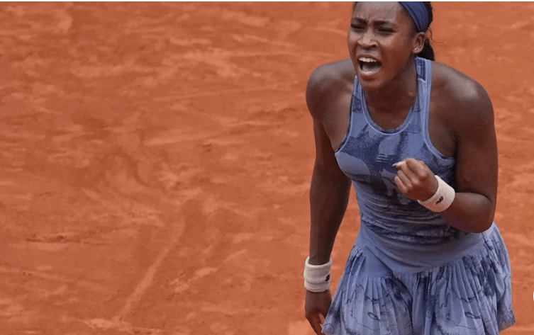 American Coco Gauff grunts and pumps her fist at her French Open match on Monday. Djokovic gets 100th French Open win; Gauff wins, Pegula ousted