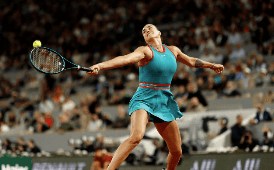 Belarus' Aryna Sabalenka smashes a shot against Poland's Iga Swiatek in their French Open 2025 semifinal on Thursday.  Gauff routs Boisson, to face Sabalenka in French Open 2025 final