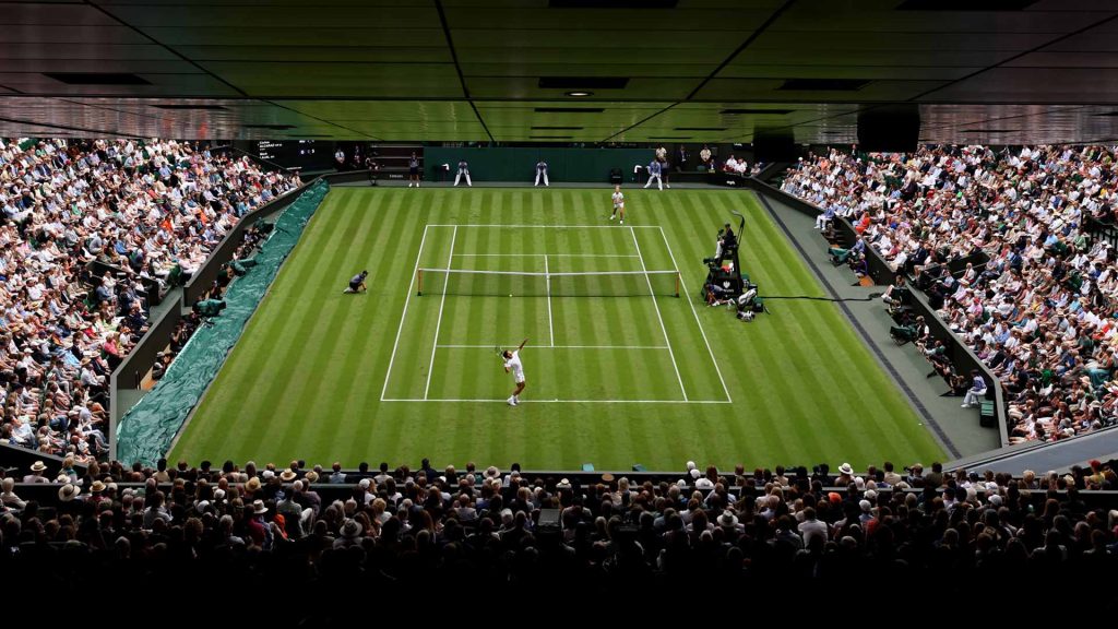 The All England Club with a fully packed crowd for Wimbledon is shown in file photo. Wimbledon raises prize money by 7%, cites need for offseason. Wimbledon cites need for longer offseason, raises prize money