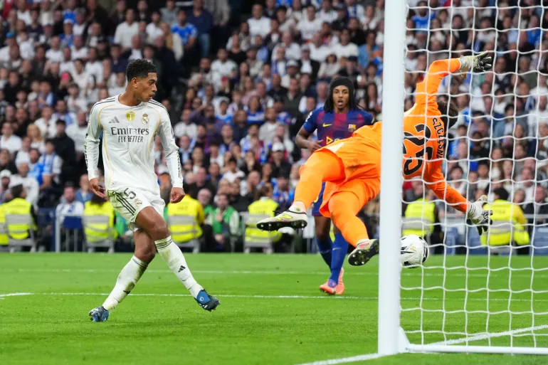 Our Real Madrid vs Barcelona highlights also saw Jude Bellingham (left) score the go-ahead goal to win it for Madrid.