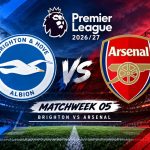 Premier League Brighton vs Arsenal-Matchweek 5